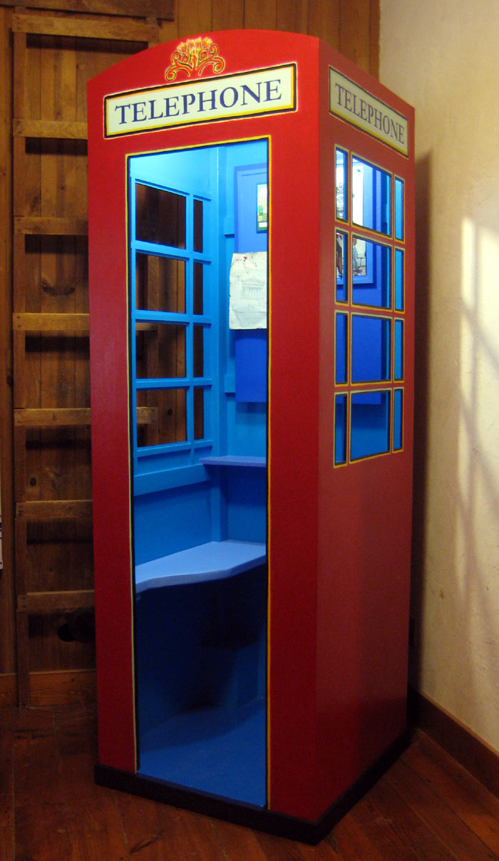 blue phone booth